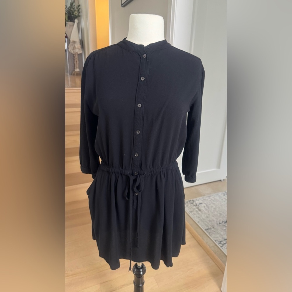Wilfred Black Button-Front Mini Dress – Women’s Small - Picture 1 of 4